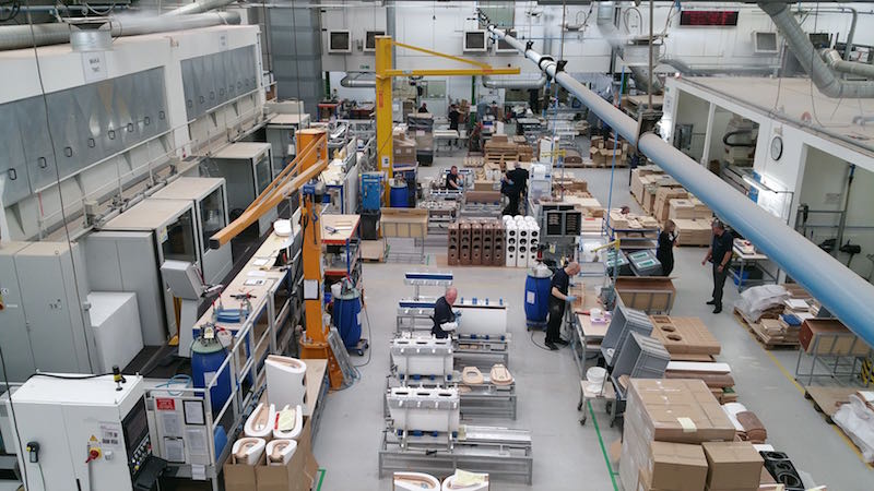 Shopfloor of Bowers & Wilkins’ Worthing manufacturing centre.