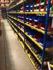Our warehouse in Evesham, Just 1 of 4 racks of stock and increasing
